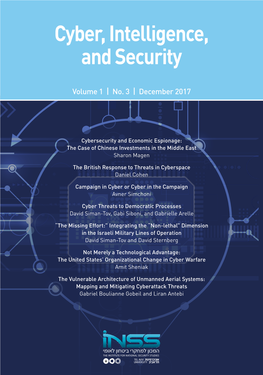 Cyber, Intelligence, and Security