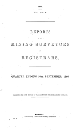 MINING SURVEYORS R JE G I.8 T R a R So