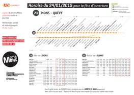 Mons 23 MONS - QUÉVY Repris Dans Grilles Horaires Gratuites Toute La Zone 83 Zone 84 Zone 82 Zone 81 Journée