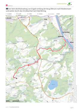 Auf Dem Brohltalradweg Von Engeln Entlang Der Burg Olbrück Nach Niederzissen Und Weiter Durch Das Vinxtbachtal Nach Bad Breisig