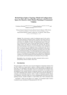 Bi-Soft Open Sphere Topology Model of Configuration Space for Reactive Joint Motion Planning of Unmanned Vehicles