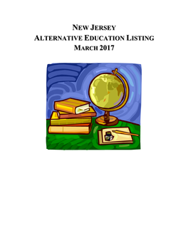 New Jersey Alternative Education Listing March 2017