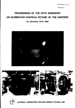 Proceedings of the Fifth Workshop on Elementary-Particle Picture of the Universe