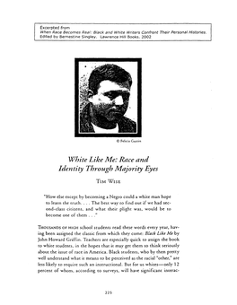 White Like Me: Race and Identity Through Majority Eyes