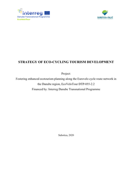 STRATEGY of ECO-CYCLING TOURISM DEVELOPMENT By