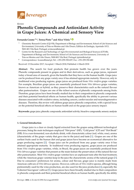 Phenolic Compounds and Antioxidant Activity in Grape Juices: a Chemical and Sensory View