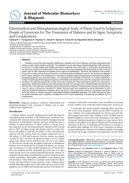 Ethnomedical and Ethnopharmacological Study Of