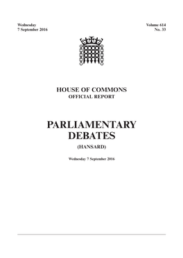 Whole Day Download the Hansard Record of the Entire Day in PDF