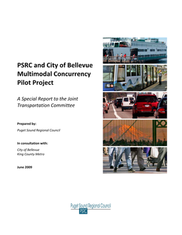PSRC and the City of Bellevue Multimodal Concurrency Pilot