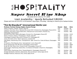 Super Secret Wine Shop 16 Linden Street, Geneva, NY, 14456