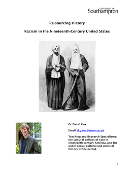 Re-Sourcing History Racism in the United States