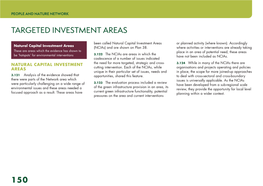 Targeted Investment Areas