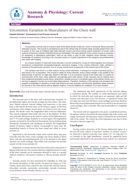 Uncommon Variation in Musculature of the Chest Wall