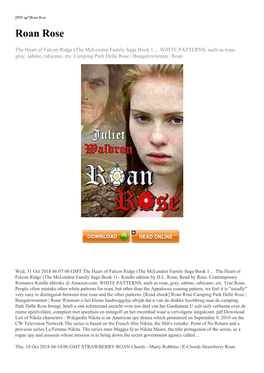 [Read Ebook] Roan Rose