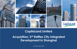 Capitaland's Raffles City China Investment Partners