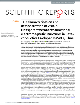 Transparent/Terahertz-Functional Electromagnetic Structures in Ultra