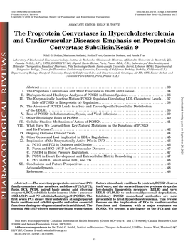 Emphasis on Proprotein Convertase Subtilisin/Kexin 9