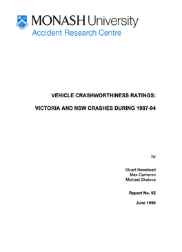 Vehicle Crashworthiness Ratings