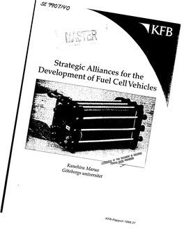Strategic Alliances for the Development of Fuel Cell Vehicles