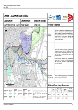 Central Lancashire Level 1 SFRA