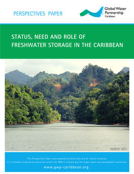 Status, Need and Role of Freshwater Storage in the Caribbean