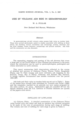 Uses of Volcanic Ash Beds in Geomorphology