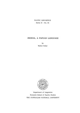Imonda, a Papuan Language