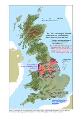 DECC/BGS Shale Gas Studies (Other Areas Not Yet Studied Are Also Prospective for Shale Gas)