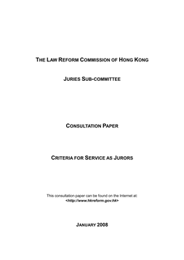 Juries Sub-Committee