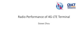 Radio Performance of 4G LTE Terminal