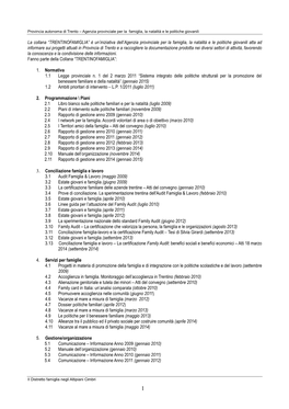Altipiani Cimbri 1 Provincia Autonoma Di Trento – Agenzia Provinciale Per La Famiglia, La Natalità E Le Politiche Giovanili