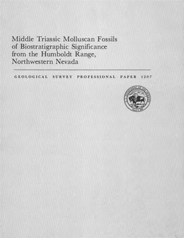 Midde Trias Sic Molluscan Fossils from the Humboldt Range