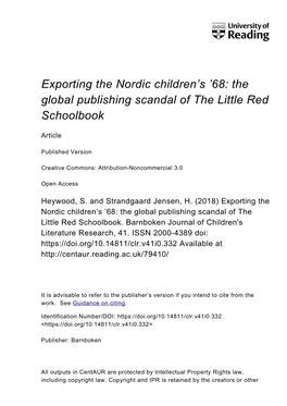 68: the Global Publishing Scandal of the Little Red Schoolbook