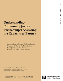 Understanding Community Justice Partnerships