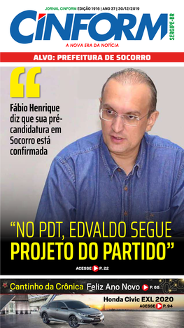 Fábio Henrique Diz Que Sua Pré- Candidatura Em Socorro Está Confirmada