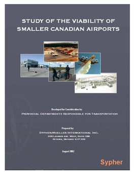 Study of the Viability of Smaller Airports in Canada