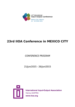 23Rd IIOA Conference in MEXICO CITY