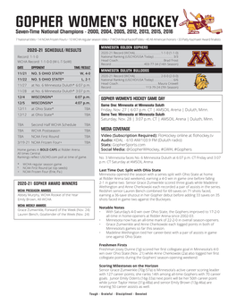 Gopher Women's Hockey