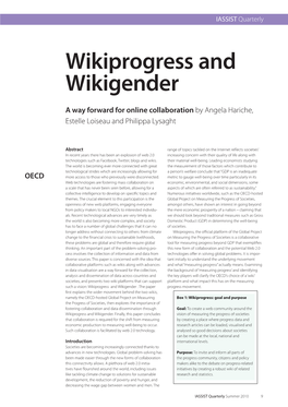 Wikiprogress and Wikigender