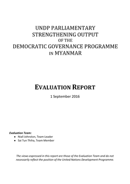 Evaluation Report