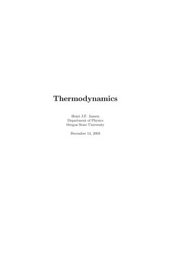 Thermodynamics