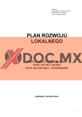 Plan Rozwoju Lokalnego