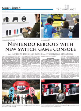 Nintendo Reboots with New Switch Game Console