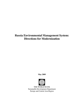 Russia Environmental Directions for M Russia Environmental