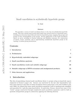 Small Cancellation in Acylindrically Hyperbolic Groups