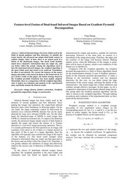 Feature-Level Fusion of Dual-Band Infrared Images Based on Gradient Pyramid Decomposition