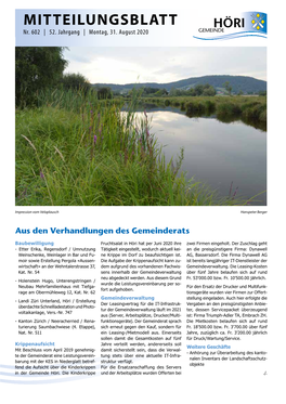 MITTEILUNGSBLATT Nr