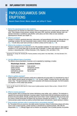 Papulosquamous Skin Eruptions