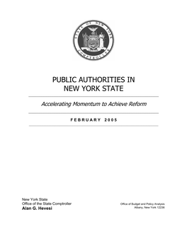 Public Authorities in New York State ______