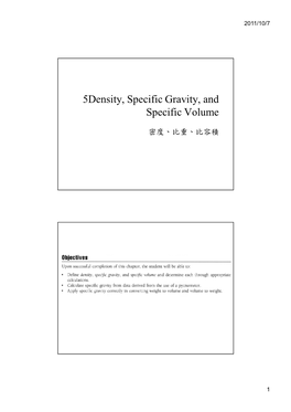 5. Density, Specific Gravity, and Specific Volume.Ppt [相容模式]